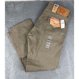 Levi's Men's 501 Original Shrink to Fit Jeans Men’s 38x32 Khaki Tan Button Fly